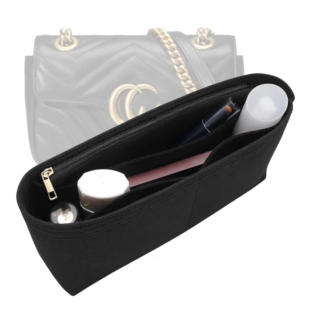 Unbranded Black Felt Bag Organizer Insert